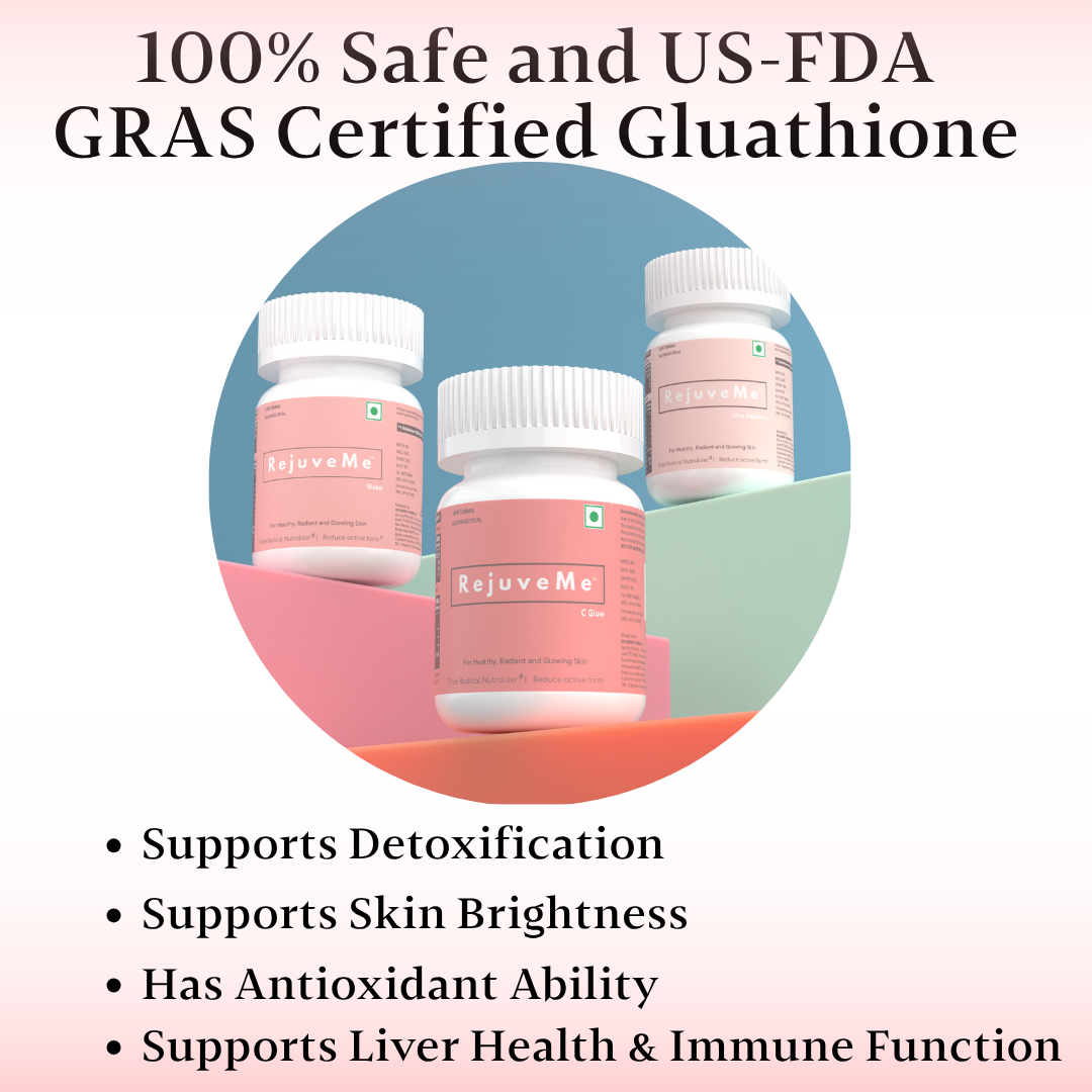 RejuveMe – Glutathione Skin Brightening &amp; Detox Supplement Kit | Japanese OPITAC™ Glutathione + Vitamin C | 30-Day Skin Glow &amp; Liver Cleanse Routine